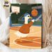 Basketball Duck Painting Poster, Cute Cartoon Style Poster, Vibrant Playful Design With A Cool Duck Playing Basketball On Court, Ideal For Game Room_maomaolike.com