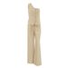 Women's Commuter Fashion Khaki Off-shoulder Cotton and Linen Vest Trousers Two-piece Set _maomaolike.com