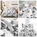 Soft Fiber Flora Butterfly Printed Duvet Cover Three - Piece Set - Active Printing - Multiple Sizes_maomaolike.com