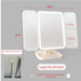 LED With Light, Smart Rechargeable Makeup Desktop Foldable Rotating Light-Up Mirror, Vanity Mirror For Cross-Border_maomaolike.com