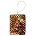 Yorkshire Terrier Yorkie And Santa Claus Porcelain Ornament Christmas Tree Hanging Decorations For Home Christmas Holiday, Rectangle, Gift, Multicolor_maomaolike.com