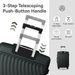Luggage Sets ABS Hardshell 3pcs Luggage, Lightweight Durable Suitcase Sets Spinner Wheels Suitcase With TSA Lock 20''24''28'' Available(Dark Green)_maomaolike.com