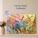 Floral & Plant Mosaic Painting Poster, Vibrant Colorful Stained-glass Style Art Poster, Eye-catching Decorative Artwork Suitable For Living Room_maomaolike.com