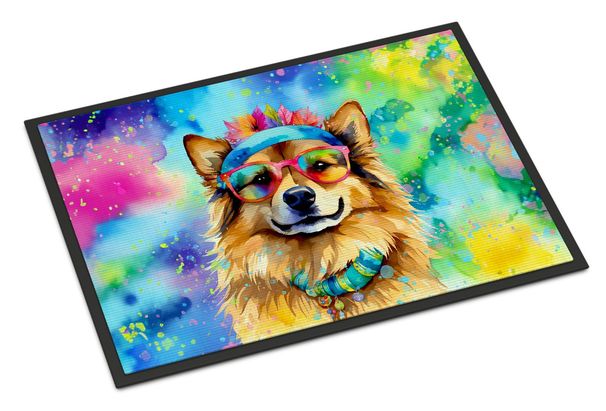 Hippie Dawg Doormat Front Door Mat Indoor Outdoor Rugs For Entryway, Non Slip Washable Low Pile, 24H X 36W_maomaolike.com