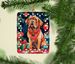 Dogue De Bordeaux Christmas Porcelain Ornament Christmas Tree Hanging Decorations For Home Christmas Holiday, Rectangle, Gift, Multicolor_maomaolike.com