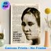 Inspirational Female Portrait Painting Poster, Vintage Newspaper-style Monochrome Portrait With Motivational Quote Poster, Uplifting Decor Ideal For_maomaolike.com