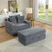 sofa With 2 Toss Pillows And A Ottoman ,Comfy Sofa- Deep Seat Couch For Living Room_maomaolike.com
