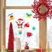 12 Pack Christmas Gel Window Stickers, Christmas Santa Claus Snowman Snowflake Penguin Christmas Tree Gift Window Stickers For Kids Christmas Window Decoration._maomaolike.com