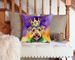 Welsh Terrier King Of Mardi Gras Throw Pillow Machine Washable, Indoor Outdoor Decorative Pillow For Couch, Bed Or Patio, 14Hx14W_maomaolike.com