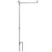Garden Flag Stand Flagpole Weatherproof Wrought Iron Coated Yard Flag Holder For Yard Flag Party Banner Fits 11.8x17.7in Flag_maomaolike.com