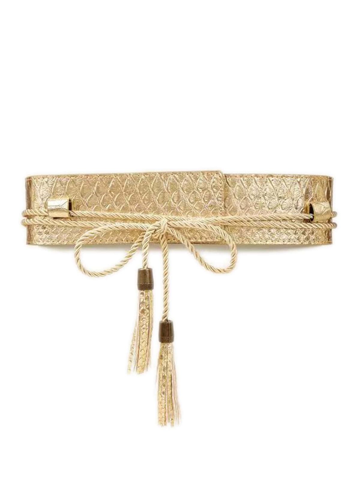 HOT Tassel Decor Wide Belt in Gold_maomaolike.com
