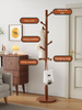 Solid Floor-Standing Coat Rack, Bedroom Household Clothes Hanger, Simple Vertical Beech Wood College Dormitory Bag Rack_maomaolike.com
