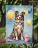 Australian Shepherd Happy Birthday Garden Flag Mailbox Flag Decorative Yard Flag Banner Outside Patio Artwork Yard Flower Beds, Garden Size, Multicolor_maomaolike.com
