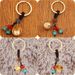 Fashion Pendant Baifu Small Cylinder Key Car Keychain Handmade Woven Blue Bead Hanging Rope Unisex_maomaolike.com