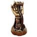 Antique Brass Leaf Backflow Ornament Desktop Lotus Guanyin Buddha Hand Burner Holder Incense Stick_maomaolike.com