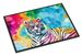 Hippie Animal White Tiger Doormat Front Door Mat Indoor Outdoor Rugs For Entryway, Non Slip Washable Low Pile, 24H X 36W_maomaolike.com