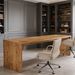 Two Person Desk, Wood Long Computer Desk Double Desk_maomaolike.com