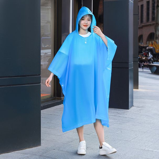 EVA Raincoat, Non-disposable Cape Style, Rectangular Backpack Cycling Raincoat_maomaolike.com