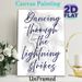Lightning-themed Typography Painting Poster, Vibrant Glitch-style "Dancing Through The Lightning Strikes" Text Poster, Stylish Artistic Decor For_maomaolike.com