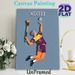 Wexford Hurling Painting Poster, Vibrant Flat Graphic Style Poster, Dynamic Hurler In Action Design, Sporty Decorative Piece Suitable For Home, Sports_maomaolike.com