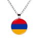 FIMAODZ Map Flag Necklace Turkey Russia Slovakia Cyprus Saudi Arabia Israel Lebanon Emblem Glass Pendant Jewelry_maomaolike.com