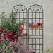 2 Pack Metal Garden Trellis 86.7" X 19.7" Rustproof Trellis For Climbing Plants Outdoor Flower Support Black_maomaolike.com