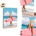 Surfer Girl Beach Painting Poster, Vibrant Artistic Coastal Scene Poster, Fresh Summery Vibe Ideal For Bedroom, Living Room & Beach House_maomaolike.com