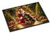 Tibetan Mastiff And Santa Claus Doormat Front Door Mat Indoor Outdoor Rugs For Entryway, Non Slip Washable Low Pile, 24H X 36W_maomaolike.com