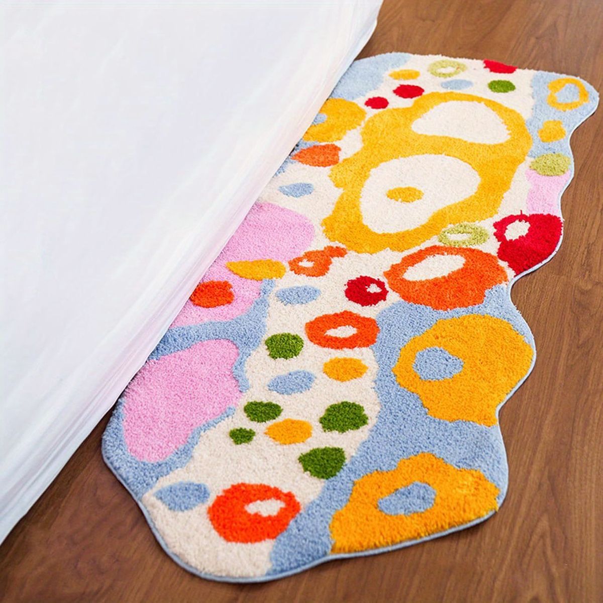 Colorful Cartoon Rugs, Colorful Flower Floor Mats, Cute And Beautiful Bedroom Rugs, Super Soft Bedroom Area Rugs, Non-Slip Quick Drying Long Bath Mats, Bathroom Kitchen Long Runner Mats_maomaolike.com