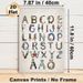 Medieval Alphabet Painting Poster, Vintage Illuminated Manuscript Style Poster, Each Letter Featuring Medieval Figures & Mythical Creatures_maomaolike.com