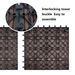 12"x12" Square Outdoor Square Teak Deck Tiles, 6PCS Patio Interlocking Flooring Tiles, Brown_maomaolike.com