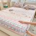 Pure Fitted Single Piece Full Cotton Thickened Quilted Children's Mattress Protector Non-Slip Dirt-Proof Sheet Bed Cover_maomaolike.com