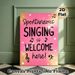 Singing Quote Music-themed Painting Poster, Sparkly Pink-toned With Musical Notes And Playful Lettering Poster, Cheerful Decor Ideal For Music Room_maomaolike.com