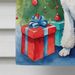 White Standard Poodle Christmas Reindeer House Flag Large Porch Sleeve Pole Decorative Outside Yard Banner Artwork Wall Hanging, Polyester, House Size, Multicolor_maomaolike.com