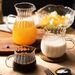Nordic Transparent Glass Milk Jug Set With Handle Espresso Coffee Frothing Cup Tea Pitcher Separator Cafe Drinkware Tool_maomaolike.com