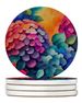 Colorful Hydrangeas Large Sandstone Coasters Pack Of 4 Absorbent Round Coasters Decor Gifts For Men Or Women, 4 In, Multicolor_maomaolike.com