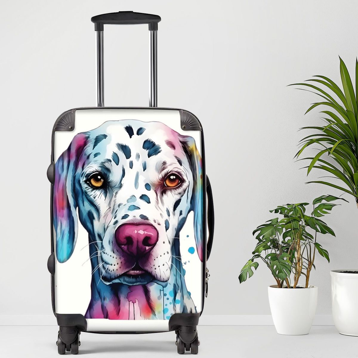 Dalmation Luggage, 20/24/28 Inch Luggage, Carry-On, Custom Luggage, Luggage Set, Suitcase, Travel, Vacation, Cabin Suitcase, Custom Suitcase, Personalized Luggage_maomaolike.com