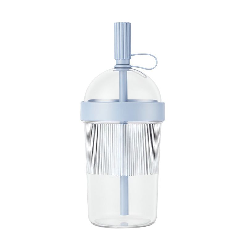 Transparent Portable Coffee 500ml Leak-proof Reusable Plastic Travel Drinking Cup With Straw Office Outdoor Sports_maomaolike.com