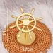 Pure Copper Turn Smoothly Palm Rudder Ship Steering Wheel Creative Desktop Decompression Artifact Brass Ornaments_maomaolike.com
