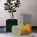 Nordic Style Morandi INS Ceramic Magnesium Oxide Cement Square Green Plant Flower Pot Modern Extra Large_maomaolike.com