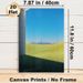Urban & Pastoral Landscape Painting Poster, Serene Minimalist Scenic Poster, Calming City Skyline With Rolling Green Hills Design, Ideal For Living_maomaolike.com
