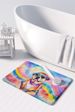 Pug Hippie Dawg Memory Foam Kitchen Mat Machine Washable Anti-Fatigue Mat Cushion Comfort Bath Mat Or Kitchen Rug_maomaolike.com