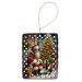 Basset Hound And Santa Claus Porcelain Ornament Christmas Tree Hanging Decorations For Home Christmas Holiday, Rectangle, Gift, Multicolor_maomaolike.com