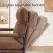 Modern Accent Chair, Reclining Chair With Adjustable Backrest, Corduroy Chair With Metal Frame, Reading Chair, Comfy Lounge Chair For Living Room, Bedroom, Office, Brown_maomaolike.com
