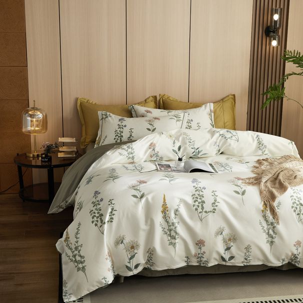 Manufacturer Wholesale INS American All-Cotton Satin Fresh Floral Pastoral Style 100-Count Long-Staple Cotton Printed Four-Piece S_maomaolike.com