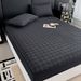 Solid Color Quilted Waterproof Bed Fitted Sheet_maomaolike.com