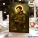 Saint Francis With Wildlife Painting Poster, Classic Oil Painting Style Poster, Peaceful Spiritual Artwork Featuring Saint Surrounded By Gentle Forest_maomaolike.com