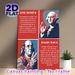 US Founding Fathers Painting Poster, Vibrant Retro-style George Washington & Benjamin Franklin Portrait Poster, Informative Historical Content Ideal_maomaolike.com