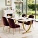 Modern Dining Table Kitchen Table With Marble Table Top_maomaolike.com