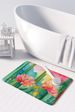 Arizona Saguaro Cactus Blossom In Watercolor Memory Foam Kitchen Mat Machine Washable Anti-Fatigue Mat Cushion Comfort Bath Mat Or Kitchen Rug_maomaolike.com